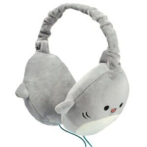 New Squishmallow Plush Wired Headphones Gordon The Shark Head Phones NWT